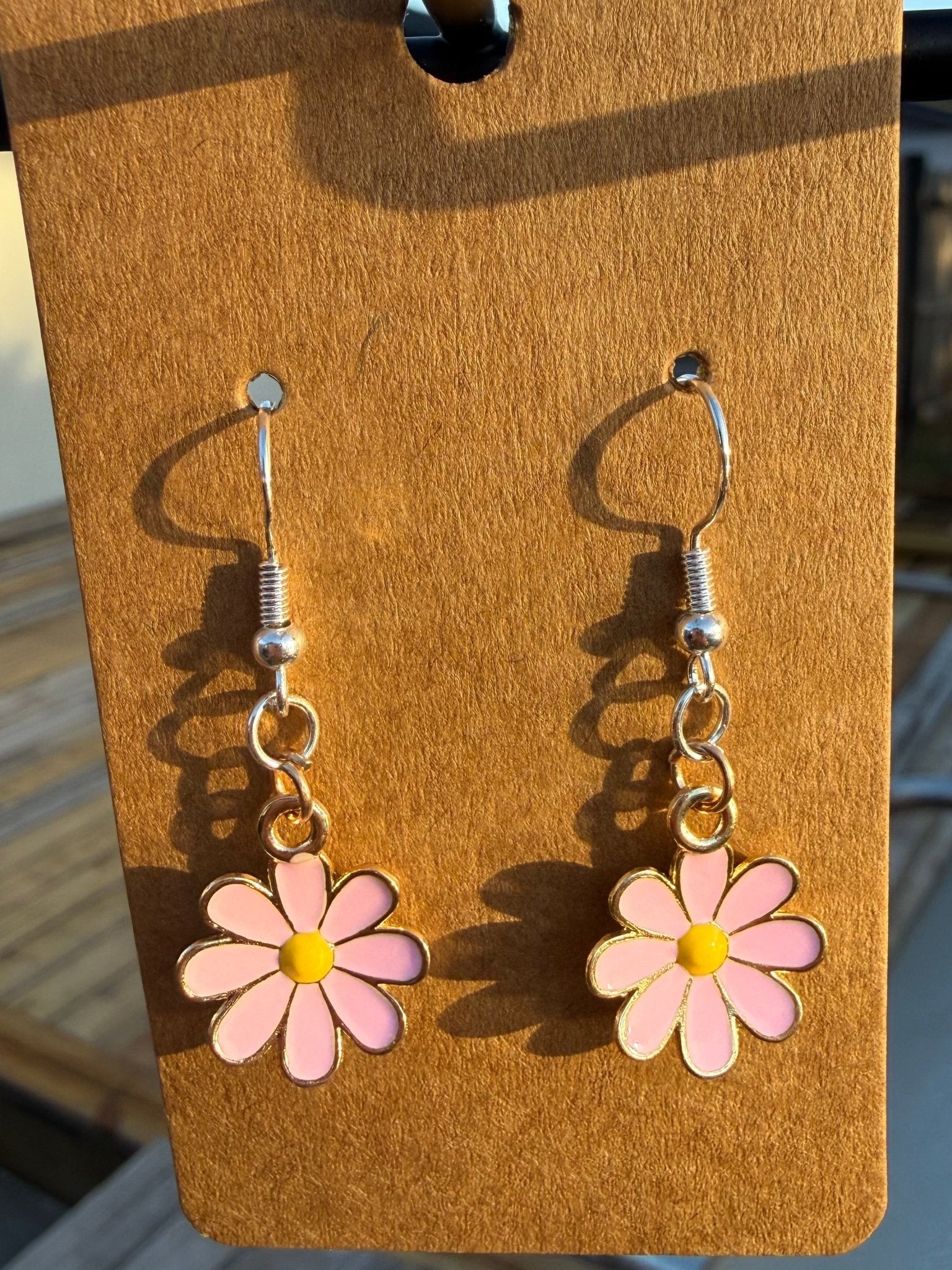 Flower Earring | Silver Light Pink - Fairway Faith Apparel Co