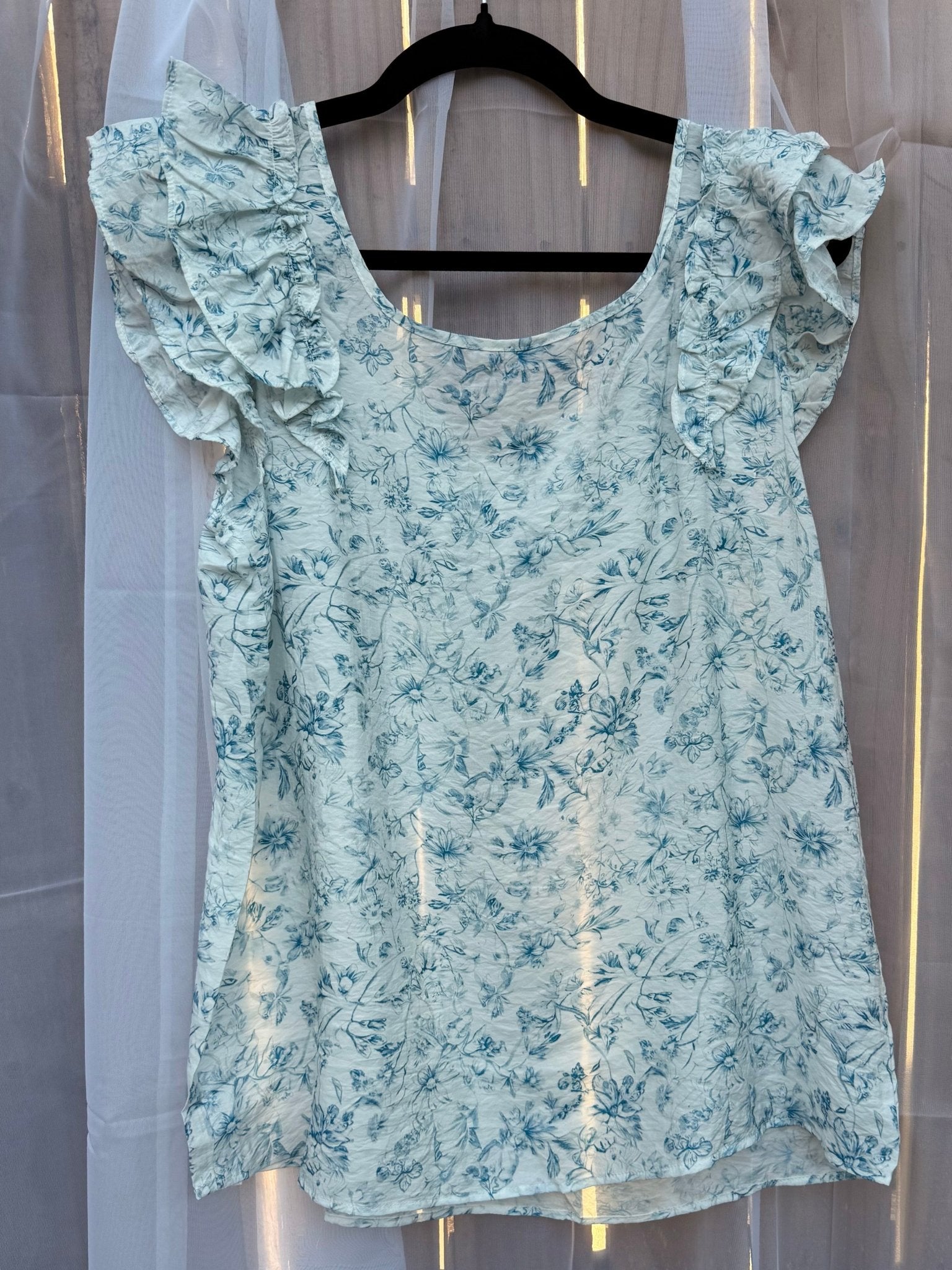 Lilly Blossom Top | Ruffled Sleeves - Fairway Faith Apparel Co